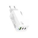 ACL AC-100 GAN 65W Led Işıklı Şarj Başlığı | 1x USB-A 2x USB-C