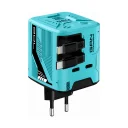 ACL AC-122 Type-C | Lightning Makaralı Kablolu 2 x Type-C Çıkışlı PD 40W GAN Şarj Adaptörü
