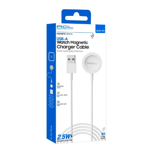 ACL ACK-111 Akıllı Saat Şarj Kablosu | 2.5Watt | USB Kablo