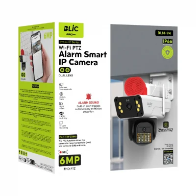 Blic BLM-94 6MP 2.4G WiFi PTZ Güvenlik Kamerası | IP66