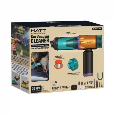 Matt MCV22 Üfleme Çekme Şarjlı Kablosuz El Süpürgesi | 22.000Pa | 220W