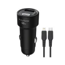 Fulltech FTC-04 PD Lightning Kablolu Led Işıklı 48W 3A Hızlı Araç Şarjı | 18W USB-A Çıkış | 30W USB-C Çıkış