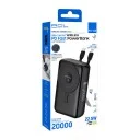 ACL PW-148 20000 mAh 15W Kablosuz Şarj Özellikli | 22.5W 3A Type-C | Lightning Kablolu Metal Standlı Powerbank