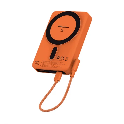 ACL PW-154 10000 Mah Type-C In-Out PD Kablolu 22.5W 3A Powerbank | 15W Kablosuz Şarj | LCD Gösterge