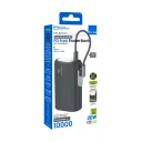 ACL PW-168 10000 mAh 20W 3A Kablolu LCD Göstergeli Powerbank | Kamp Feneri