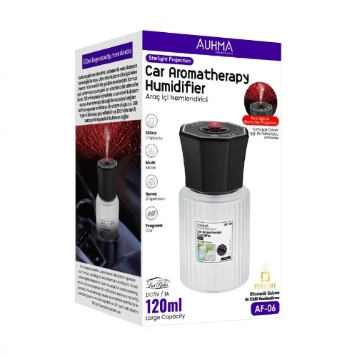Auhma AF-06 Araç İçi Kokulu Hava Nemlendirici 120ml | LED Projeksiyonlu