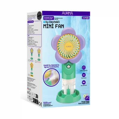 Auhma AUFN08 Su Püskürtmeli Şarjlı Mini Fan | 500mAh