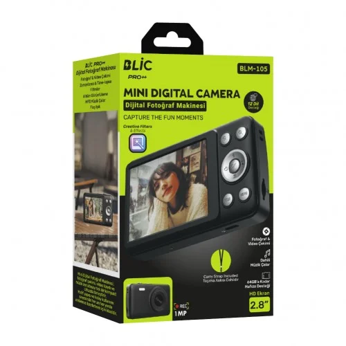 Blic BLM-105 Mini Dijital Kamera | Fotoğraf ve Video Çekimi | 1 MP