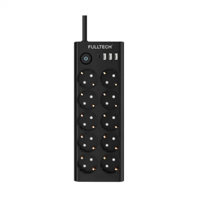 Fulltech FTR-14 Termal Akım Korumalı Priz | 10xPriz 3xUSB 1xPD | 2m Kablo