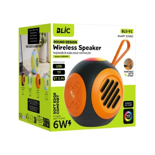 Blic BLS-91 Stereo 6W Yatay Bluetooth Speaker