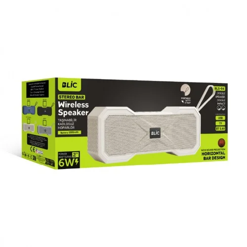 Blic BLS-94 Stereo 6W Yatay Bluetooth Speaker 2"