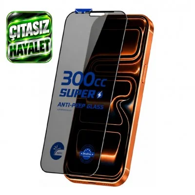 Cepox Iphone 15 Kenarlıksız Kavisli Esd Anti Statik Hayalet Kırılmaz Cam | 300cc
