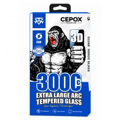 Cepox Iphone 17 Pro Max Zırhlı Dayanıklı Kenarlıksız Kavisli Anti Statik Kırılmaz Cam | 300cc