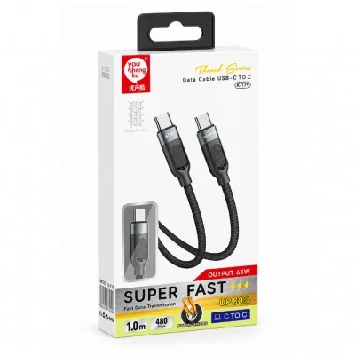 CEPOX K-179 | Type-C to Type-C 65W Ultra Hızlı Data | Şarj Kablosu