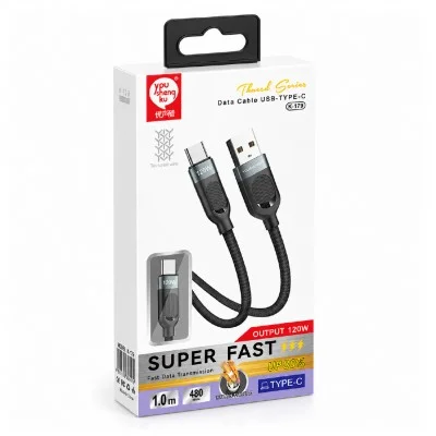CEPOX K-179 | Usb to Type-C 120W Ultra Hızlı Data | Şarj Kablosu