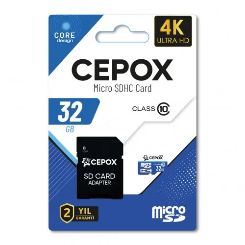 Cepox Core 32GB Hafıza Kartı 2.0 | Class 10
