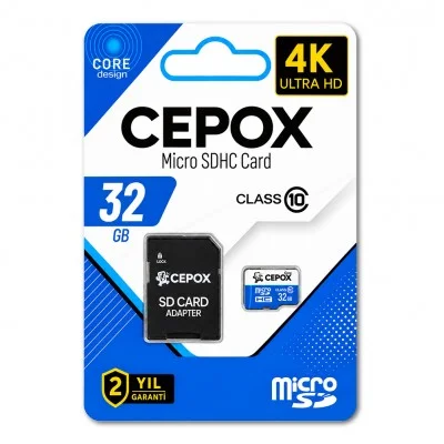 Cepox Core 32GB Hafıza Kartı | Class 10