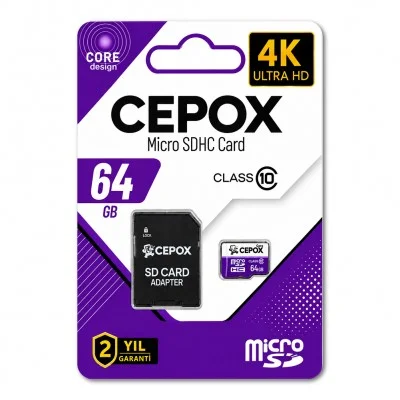 Cepox Core 64GB Hafıza Kartı | Class 10