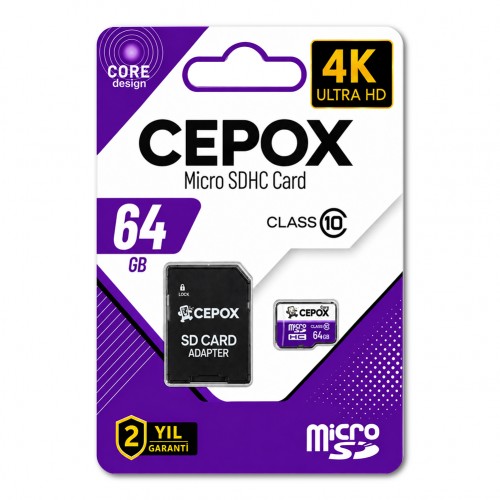 Cepox Core 64GB Hafıza Kartı | Class 10