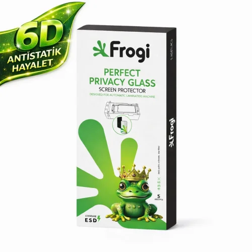 İphone 15 Frogi Cam Makinesine Uyumlu Antistatik Hayalet Kırılmaz Cam Koruyucu | Minimum Alım 5 Adet