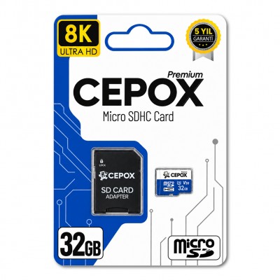 Cepox Premium 32GB Hafıza Kartı | U3 V30