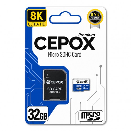 Cepox Premium 32GB Hafıza Kartı | U3 V30