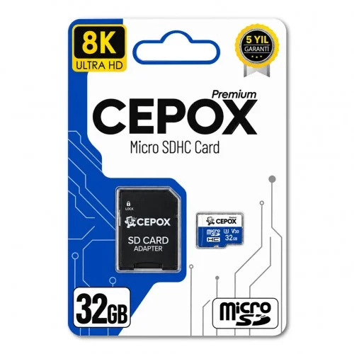 Cepox Premium 32GB Hafıza Kartı | U3 V30