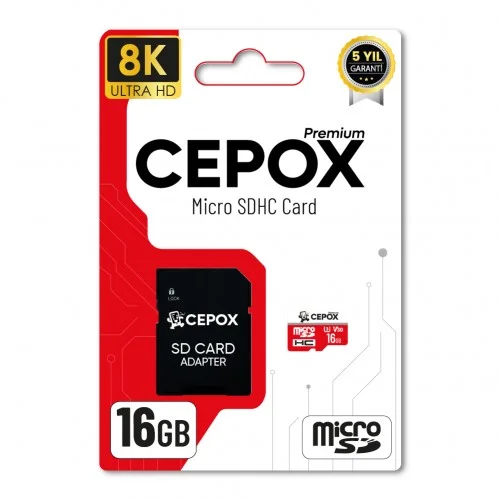Cepox Premium 16GB Hafıza Kartı 3.0 | U3 V30