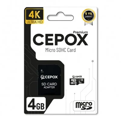 Cepox Premium 4GB Hafıza Kartı | Class 10