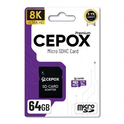 Cepox Premium 64GB Hafıza Kartı 3.0 | U3 V30