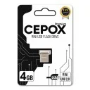 Cepox 4GB Mini Flash Bellek | USB 2.0