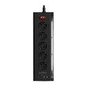 Fulltech FTR-26 Gece Lambalı Termal Akım Korumalı Priz | 5xPriz 2xUSB 2xPD | 2m Kablo