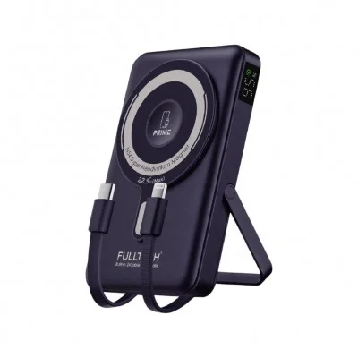 Fulltech FP59 10000 mAh 15W 2'li Kablolu Stand Powerbank | Magsafe Uyumlu | LCD Gösterge