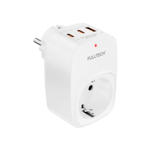 Fulltech FTR24 16 Amper Akım Koruma Prizi | 1x AC Priz | 1x USB  2x Type-C