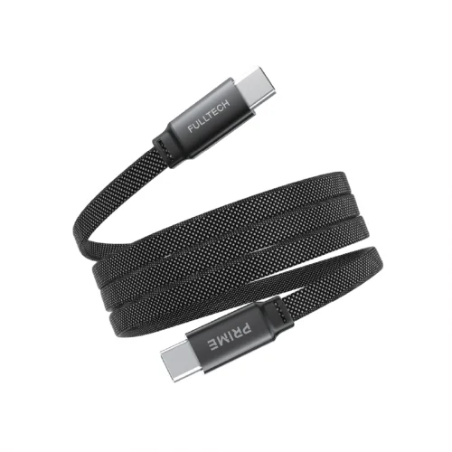 Fulltech FC157 60W 3A Type-C Type-C PD Mıknatıslı Yassı Hasır Şarj Kablosu