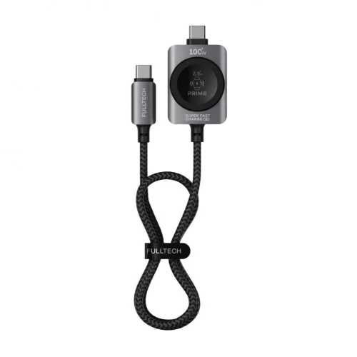 Fulltech FC174 Çok Fonksiyonlu Type-C Örgü Şarj Kablosu | 2.5W Akıllı Saat Şarjı | PD 100W 5A