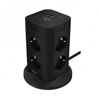 Fulltech FTR-29 Power Tower | Çoklu Priz Kulesi | 8xPriz | 2xUSB-A | 2xUSB-C | 2m Kablo