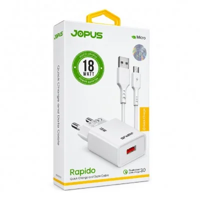 Jopus Rapido 18W Micro Şarj Aleti | 3.0