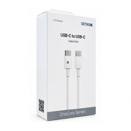 Simex SPK15 25W Type-C to Type-C Şarj Kablosu