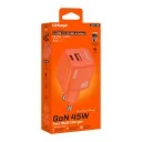 Linkage LKC-58 GAN 45W PD Çıkışlı Şarj Başlığı | 1 x USB-A | 1 x USB-C