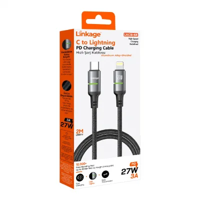Linkage LKCB-68 27W 3A PD Lightning Şarj Kablosu | 2 Metre