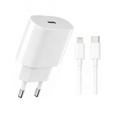 Durato DT-101 Type-C Çıkışlı | Lightning Kablolu 20W Pd Ev Şarj Aleti