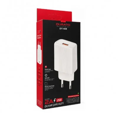 Durato DT-103 USB Çıkışlı 10W 2A Ev Şarj Başlığı