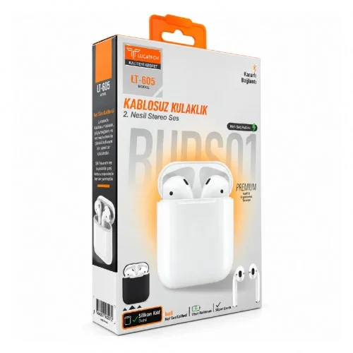 Lucatech LT-605 Buds01 Bluetooth Kulaklık | Silikon Kılıf Hediyeli