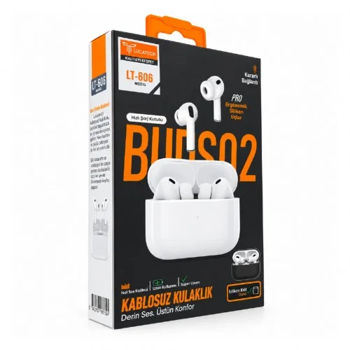 Lucatech LT-606 Buds02 Bluetooth Kulaklık | Silikon Kılıf Hediyeli