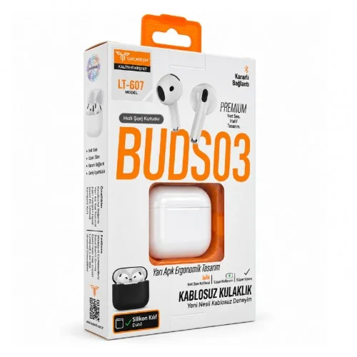 Lucatech LT-607 Buds03 Bluetooth Kulaklık | Silikon Kılıf Hediyeli