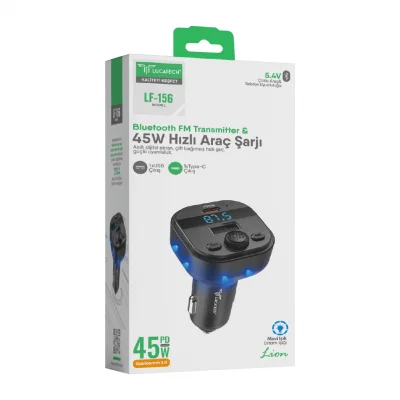 Lucatech LF-156 45W PD Bluetooth Fm Transmitter