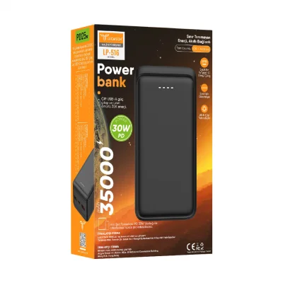 Lucatech LP-516 35000 Mah Powerbank | Led Göstergeli | PD 30W Turbo Şarj