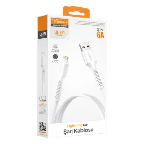 Lucatech LK-261 Lightning 6A Şarj Kablosu