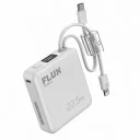 Powerway Flux 10000 mAh 22.5W Mini Powerbank | LCD Gösterge | Lightning ve Type-C Kablolu